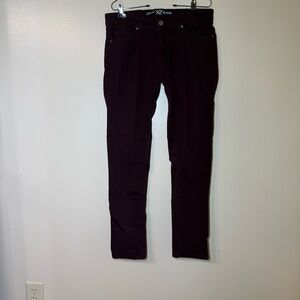 Xray Jeans Men's Slim Straight Jeans in Dark Burgundy 34x32